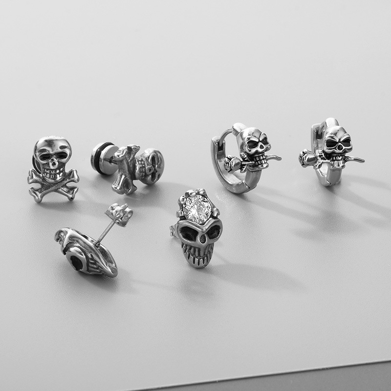 Home viking skull earring